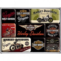 Kit 9 piezas magneticas " Harley Davidson Bikes"
