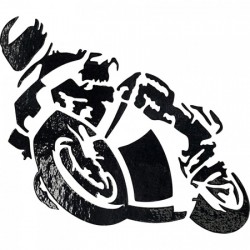 Motorcycle ride chrome 6 x 8 cm.