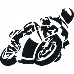 Motorcycle ride 6 x 8 cm.
